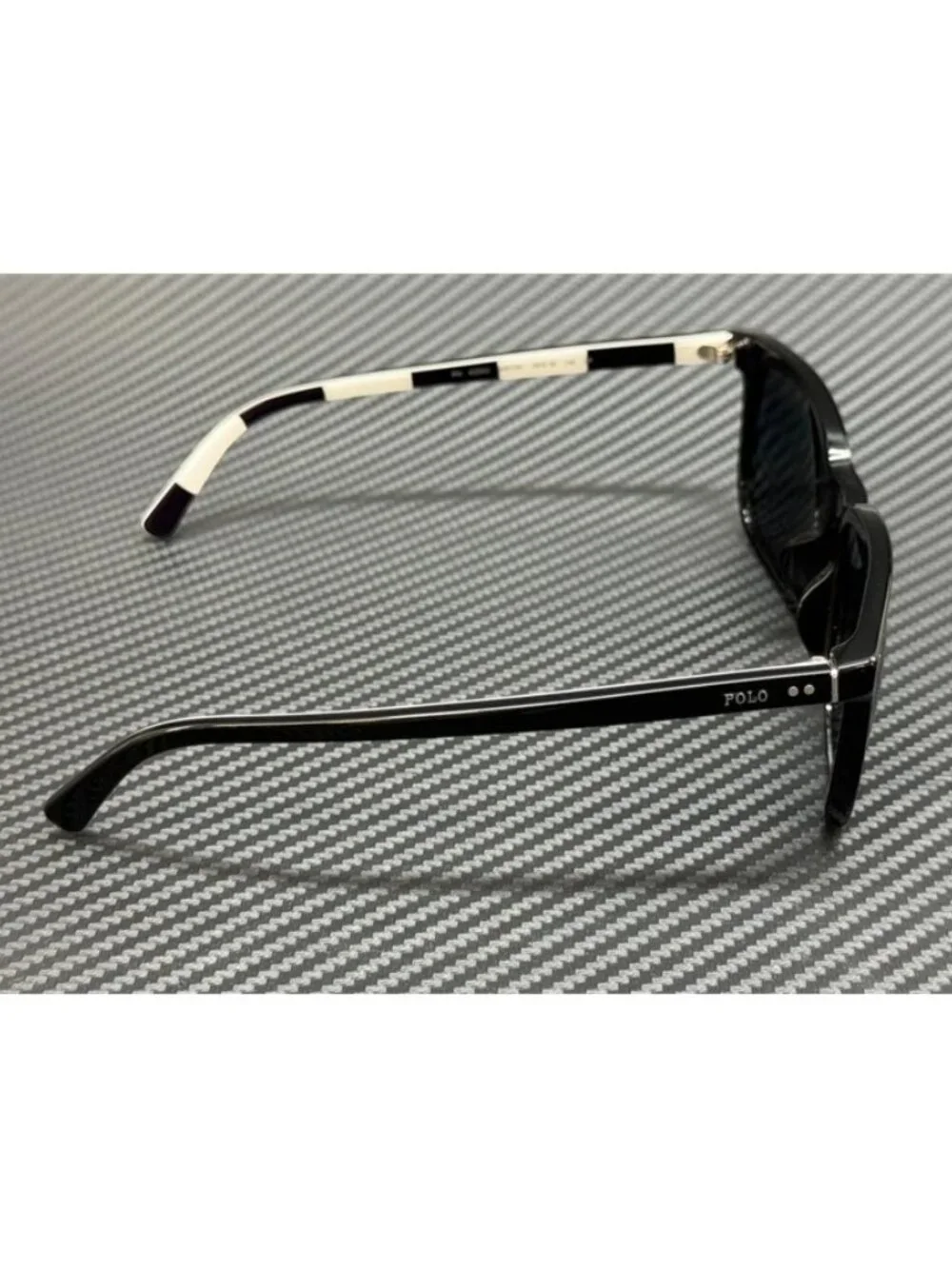 New Polo Ralph Lauren Men Shiny Black Sunglasses 55-18-145